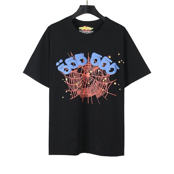 Women's Sp5der Printed Short Sleeve In Black - Picture 1 of 8